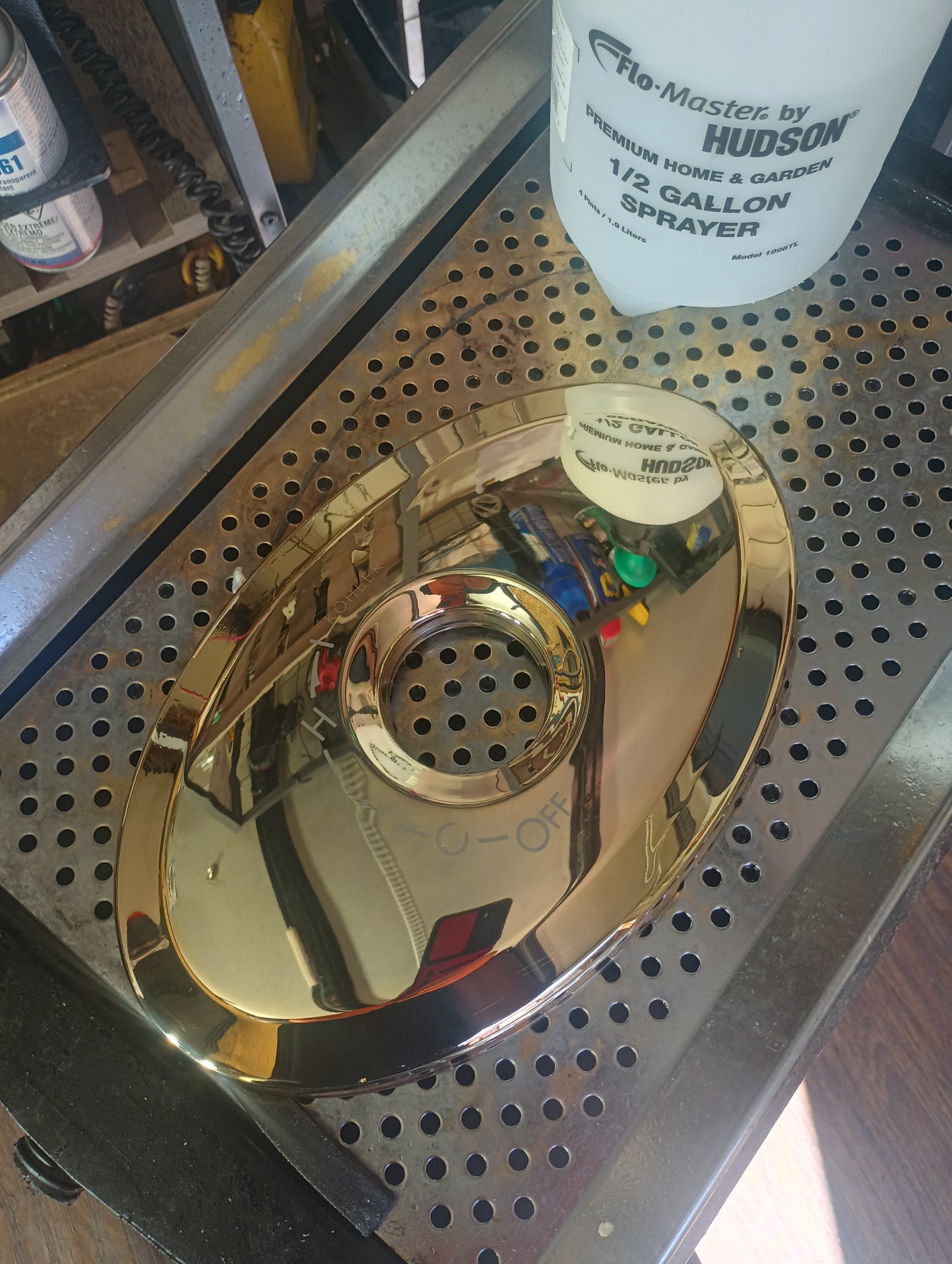 ChromeKarats gold plating work — Gold Motorcycle Air Cleaner Cover